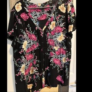 Torrid floral button down top